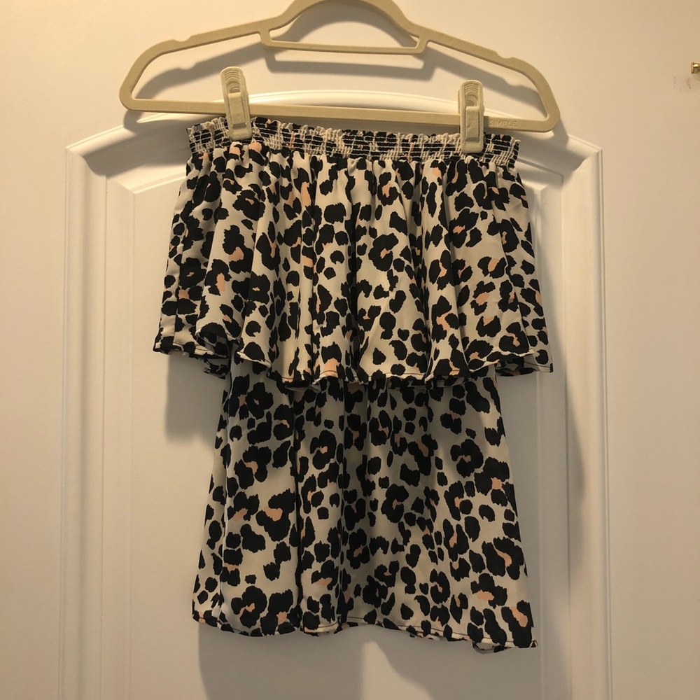 Show Me Your Mumu Off The Shoulder Cheetah Top